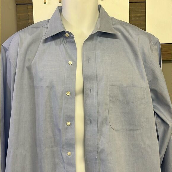Brooks Brothers 346 Non-Iron All Cotton Long Sleeve Collar Button Down Men Shirt - Picture 3 of 13